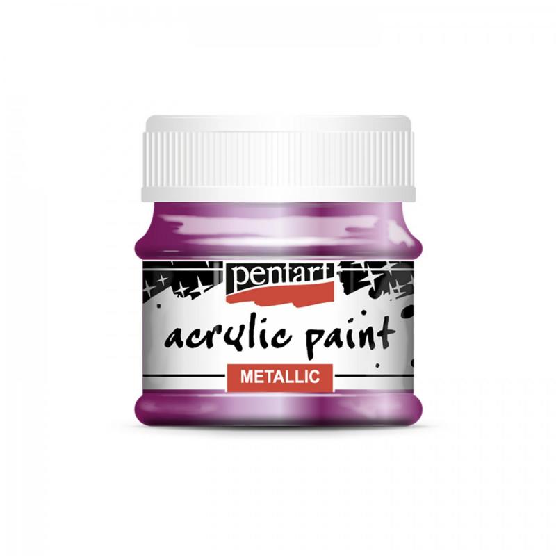 Kvalitné akrylové, vodou riediteľné farby od PENTART (Metallic acrylics paints - light lilac). Vďaka dobrej priľnavosti na rôznorodé povrchy sú akrylov