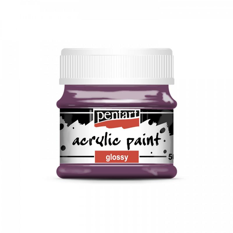 Kvalitné akrylové, vodou riediteľné farby od PENTART (Glossy acrylics paints - violet). Vďaka dobrej priľnavosti na rôznorodé povrchy sú akrylové hobb