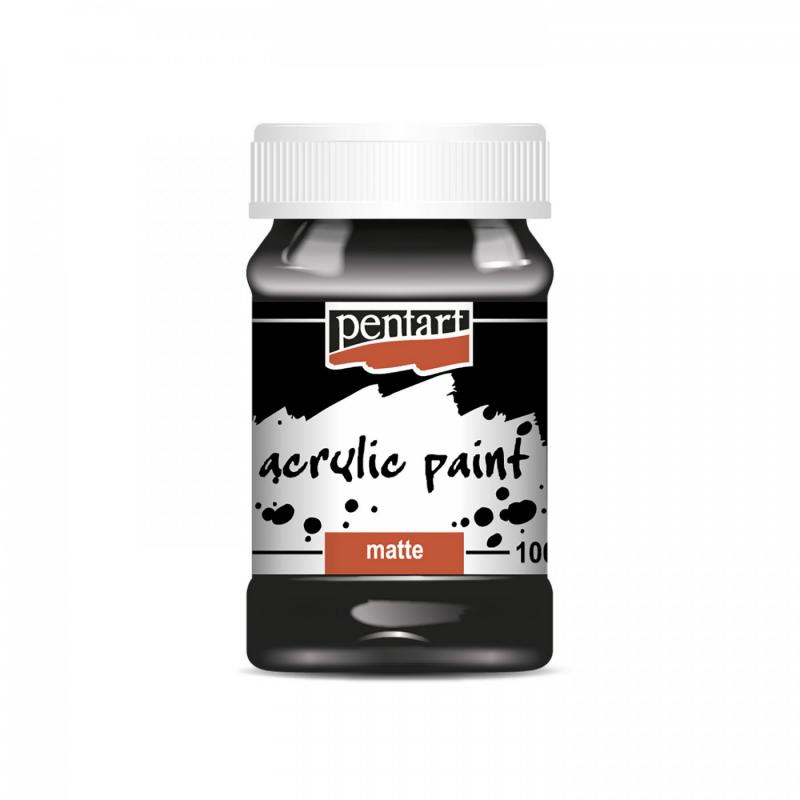 Kvalitné akrylové, vodou riediteľné farby od PENTART (Matte acrylics paints - black). Vďaka dobrej priľnavosti na rôznorodé povrchy sú akrylové hobby farby vhod