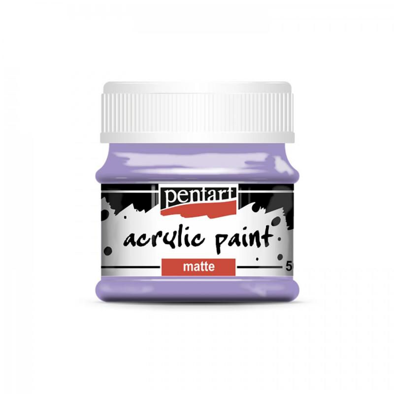 Kvalitné akrylové, vodou riediteľné farby od PENTART (Matte acrylics paints - pastel violet). Vďaka dobrej priľnavosti na rôznorodé povrchy sú akrylov�