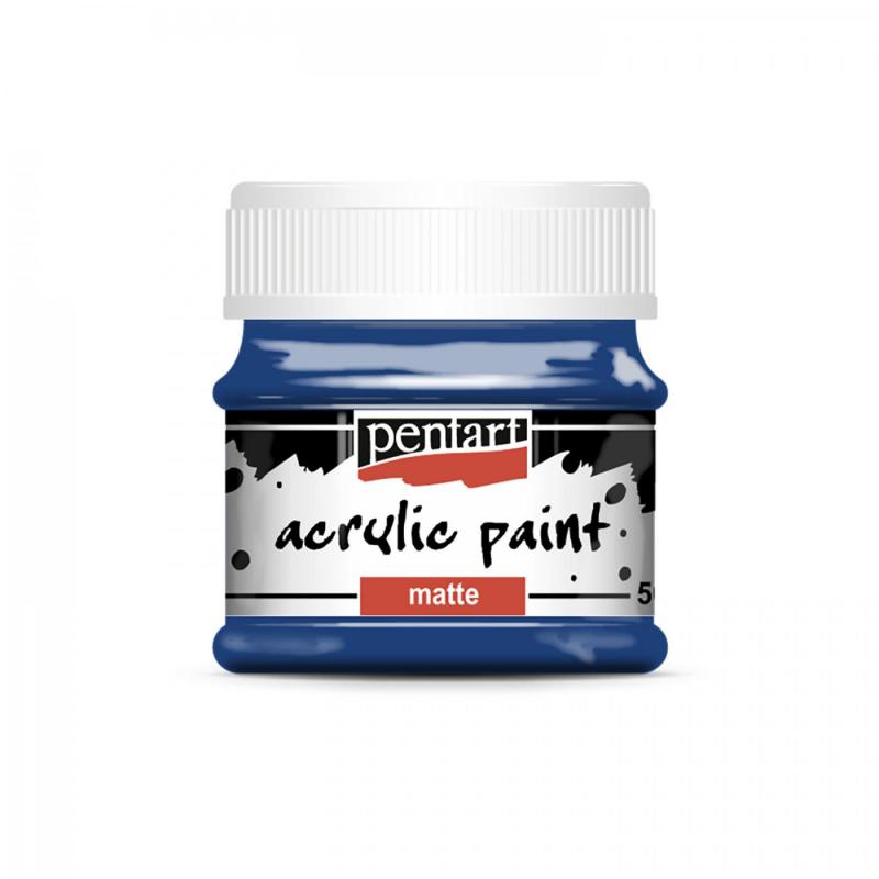 Kvalitné akrylové, vodou riediteľné farby od PENTART (Matte acrylics paints - dark blue). Vďaka dobrej priľnavosti na rôznorodé povrchy sú akrylové ho