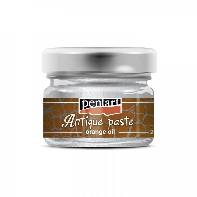 Antikovacia pasta (Antique paste) je hustá pasta riediteľná riedidlom vhodná na dosiahnutie kovového efektu a na zvýraznenie prasklín krakelovacieho laku s jemn