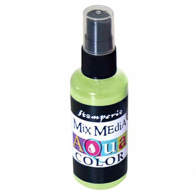 Farba na vodnej báze ( Aquacolor spray ) v spreji, netoxická, určená na všetky porézne materiály ako napr. papier, drevo,...Nie je vhodná na sklo a gél