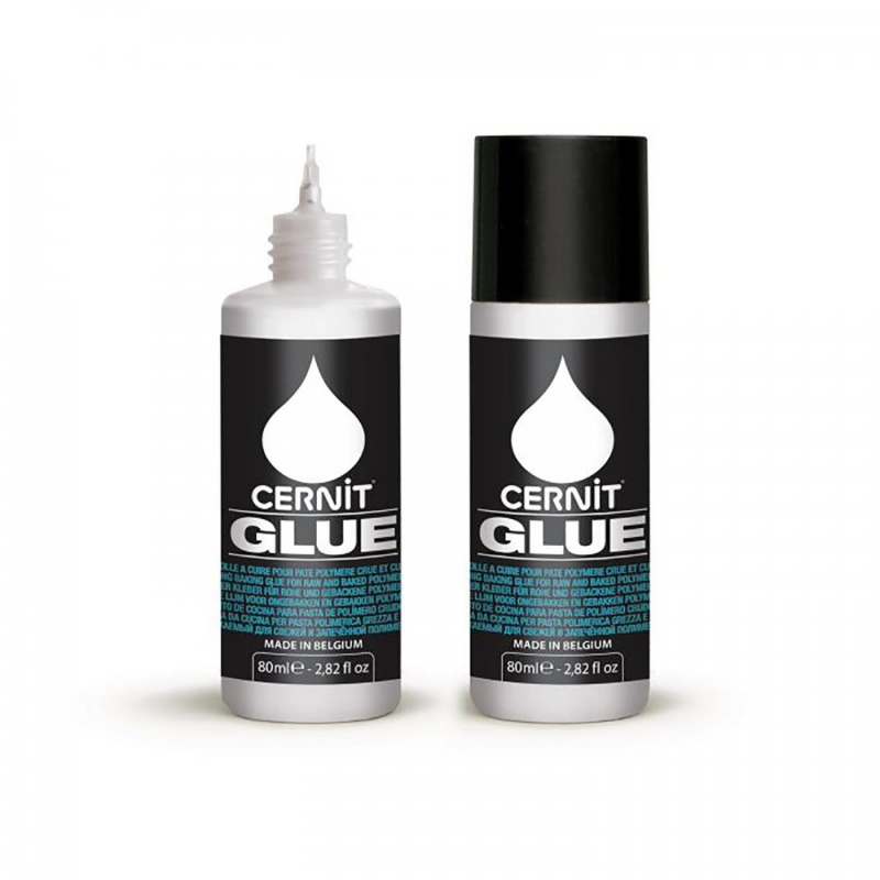 Cernit Glue je veľmi silné lepidlo určené na surový aj upečený cernit a iné polymérové hmoty. Používa sa spájanie jednotlivých častí cernitu - s