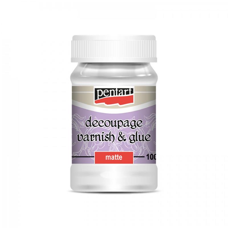 Decoupage lepidlo s lakom (Decoupage varnish&glue), je vodou riediteľné lepidlo s lakom, ktoré sa používa pri servítkovej technike. Po uschnutí zanecháv