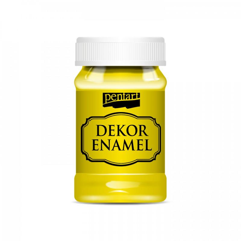 Dekor Enamel sú farby imitujúce smaltované povrchy. Sú na vodnej báze a majú vysoký lesk, vďaka čomu predmety vyzerajú ako nalakované. Tento dekorač