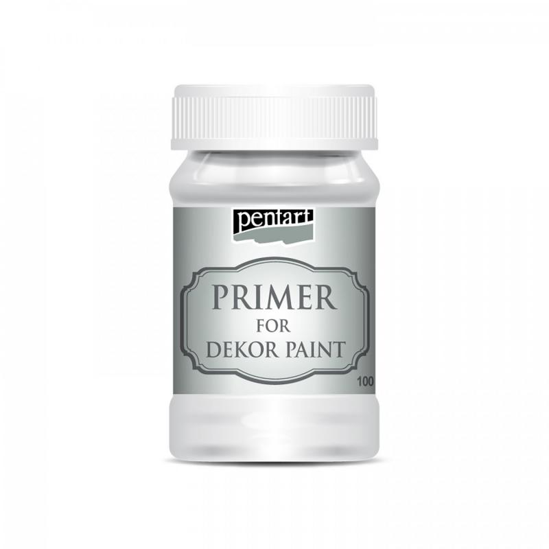 Primer určený pre farby Dekor Paint od Pentart. Priehľadný primer na vodnej báze slúži na prípravu podkladu pre samotným maľovaním farbami. Uzavrie d
