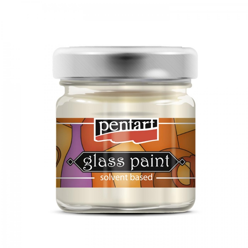 Farby na sklo (Glass paint) od značky Pentart sú rýchloschnúce farby, riediteľné alkoholovým riedidlom Pentart. Základné odtiene sú nepriehľadné, me