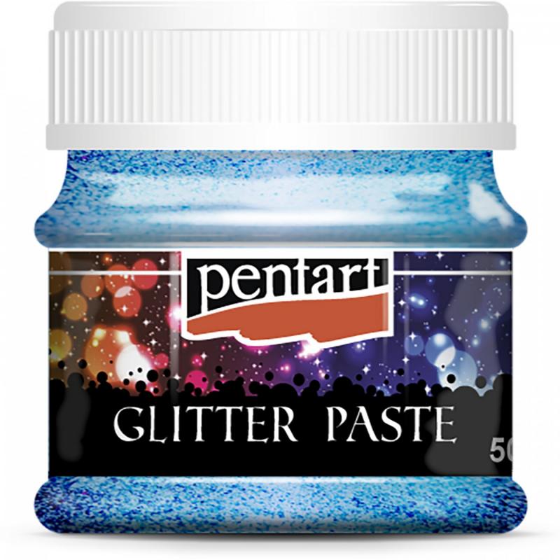 Glitrová pasta (glitter paste) obsahuje špeciálne laserové glitre s dúhovým efektom a vytvára tak príťa