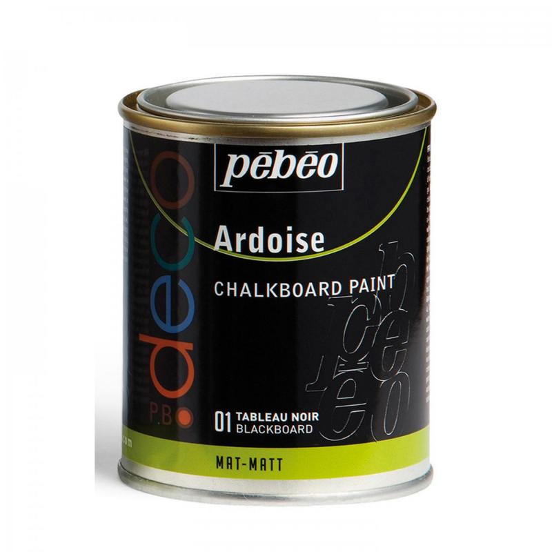 Chalkboard paint značky Pébéo je tabuľový náter, ktorým si môžete vytvoriť miesto na písanie kriedou takmer kdekoľvek. Tabuľový náter môžete na