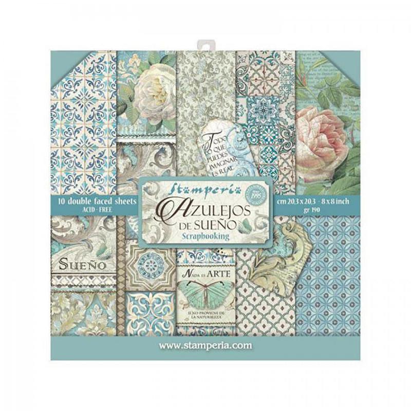 Obojstranný scrapbookový papier od Stamperia ( Double face paper ) 30,5 x 30,5 cm ( 12 x 12 inch ) je papier strednej gramáže ( 170 g/m2 ).  Je acid and lig