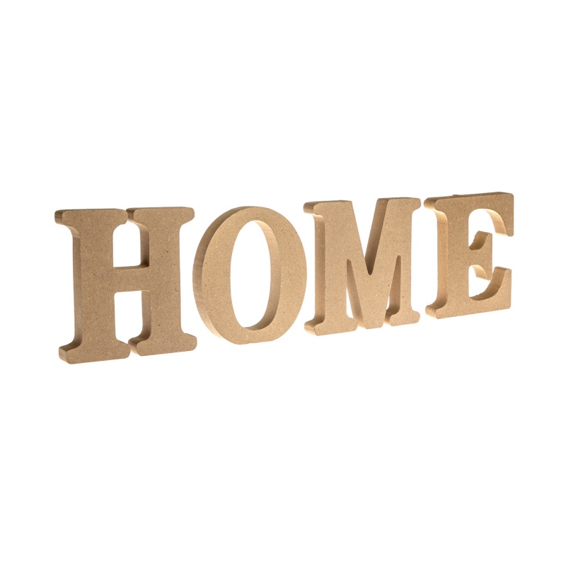 Sada písmen z MDF v nápise Home (domov) sa hodí pri tvorbe dekorácií, ktoré ozdobia váš domov. Dreven&ea
