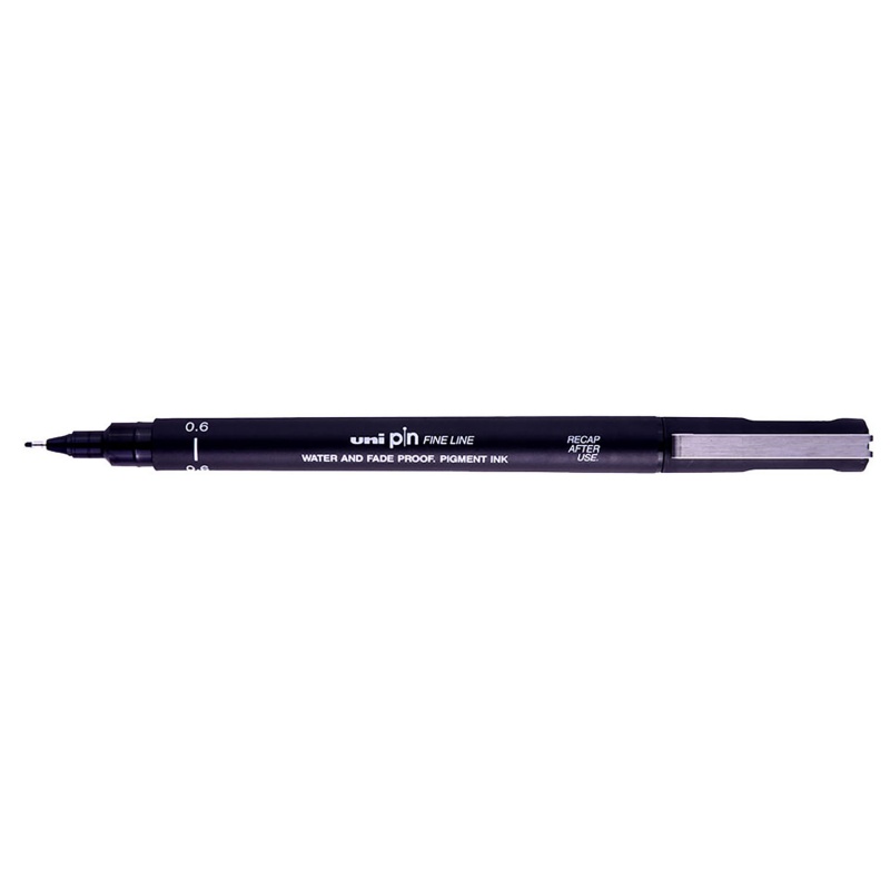  Uni Pin marker na písanie v čiernej farbe slúži na dotváranie detailov kresieb či akvarelových malieb, vhodný je aj na perokresbu či umelecké písani