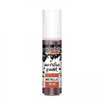 Akrylová farba metalická 20 ml, baklažánová