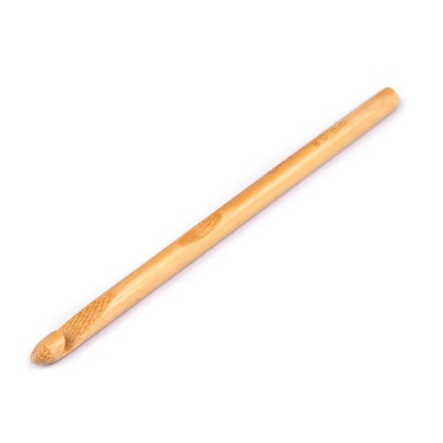 Bambusový háčik na háčkovanie, veľkosť 8 mm