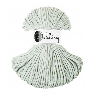 Bobbiny, Macramé pletená šnúra, 3 mm, 100 m, Milky Green