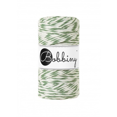 Bobbiny, Macramé točená šnúra, 3 mm, 100 m, Magic Green