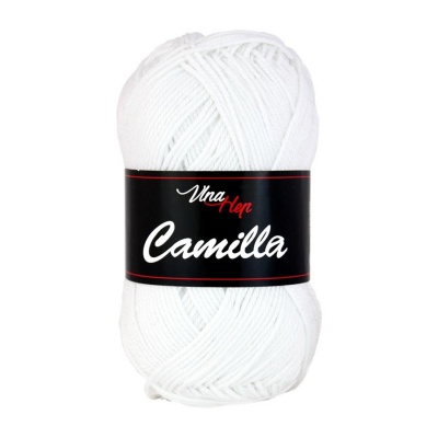 Camilla, 100% bavlnená priadza, 50 g, cca 125 m, 8002 biela