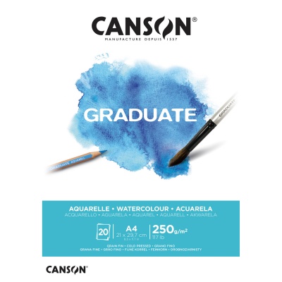 CANSON Skicár Graduate Aquarelle, 250g, 20 listov A4