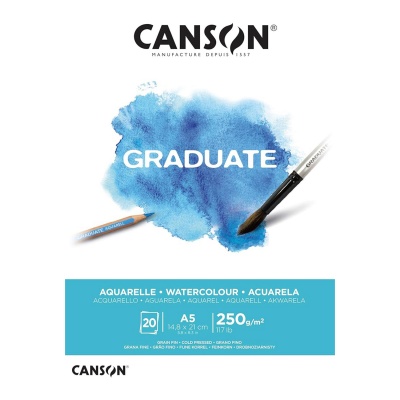 CANSON Skicár Graduate Aquarelle, 250g, 20 listov A5