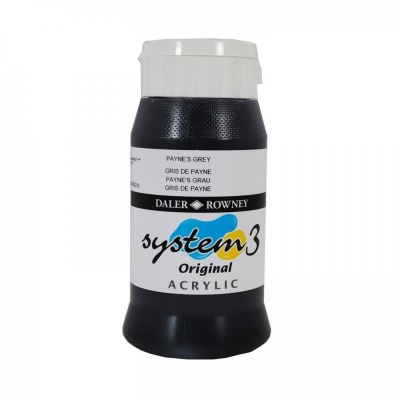 D&R System3 Acrylic 500 ml, Paynes grey