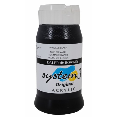 D&R System3 Acrylic 500 ml, Process Black