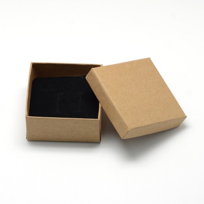 Darčeková krabička, prírodná hnedá, štvorec, 7 cm