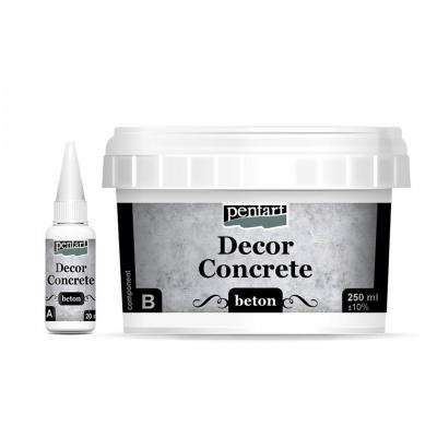 Decor beton, betónový prášok jemný, 250 ml + 20 ml