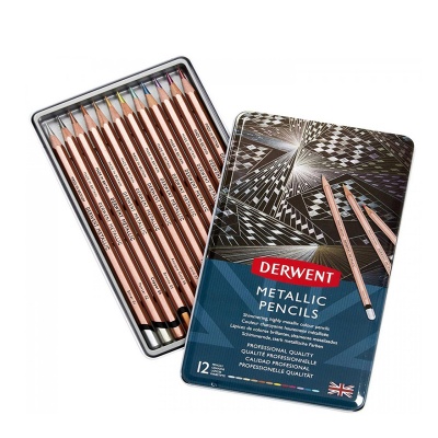 Derwent, Sada pasteliek METALLIC, 12 ks