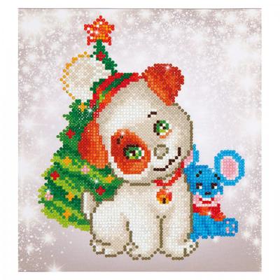 Diamond dotz, Christmas Pup &  Mouse, 28 x 30 cm
