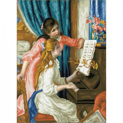Diamond dotz, Girls at the piano Renoir, 48 x 65,9