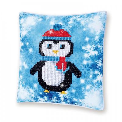 Diamond dotz Pillow, Christmas Penguin, 18 x 18 cm