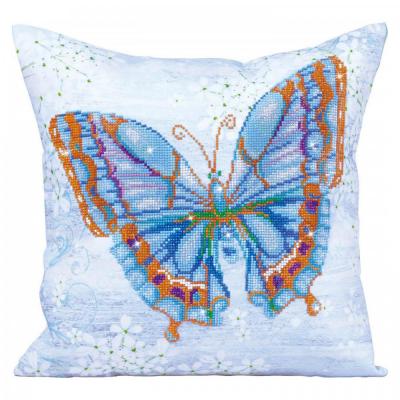 Diamond dotz Pillow, Papillon Bleu, 44 x 44 cm