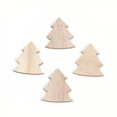 Drevený výrez, Vianočné stromčeky, 5 cm