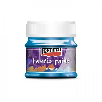 Farba na textil 50 ml, metalická svetlomodrá