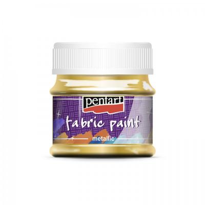 Farba na textil 50 ml, metalická zlatá