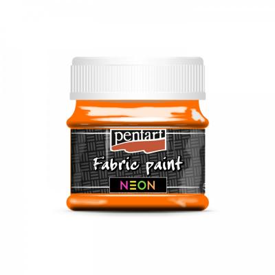 Farba na textil 50 ml, neónová oranžová