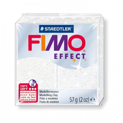 FIMO Effect Glitter 57 g, 052 trblietavá biela