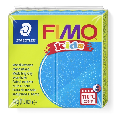 FIMO Kids, 42 g, 312 modrá s trblietkami