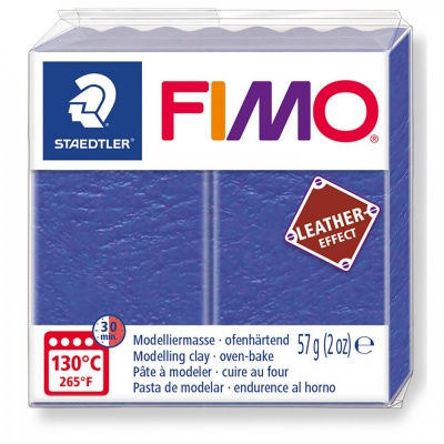 FIMO Leather effect 57 g, 309 indigo modrá