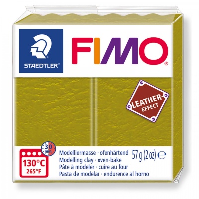 FIMO Leather effect 57 g, 519 olivová zelená