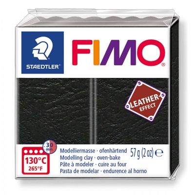 FIMO Leather effect 57 g, 909 čierna