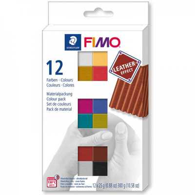 FIMO Leather effect, Sada 12 x 25 g