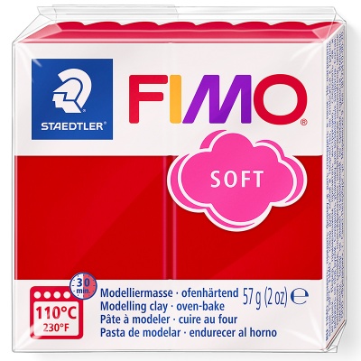 FIMO Soft, 57 g, 2 vianočná červená