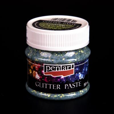 Glitrová pasta hrubá, 50 ml, svetlozelená