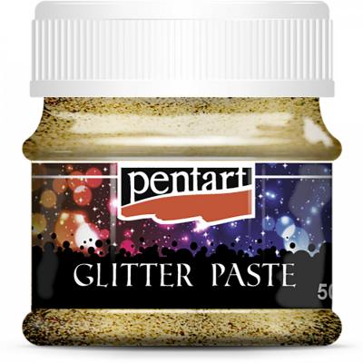 Glitrová pasta jemná, 50 ml, zlatá