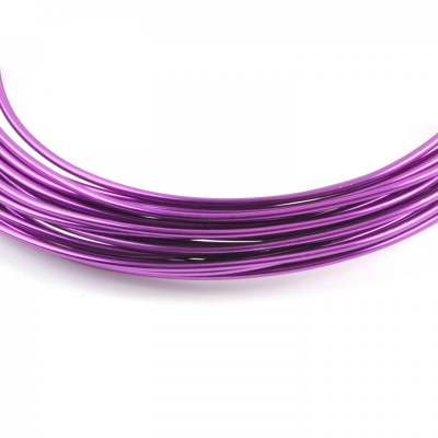 Hliníkový drôt, 2 mm, fialový, 1 m