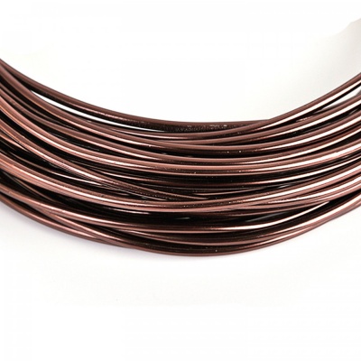 Hliníkový drôt, 2 mm, tmavý hnedý, 1 m