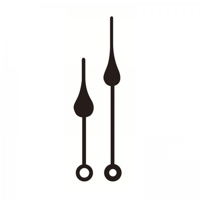 Hodinové ručičky, oválne, 2 ks, 7,3 - 9,6 cm