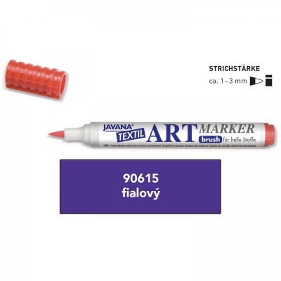 JAVANA, Art marker fixka na svetlý textil, fialová